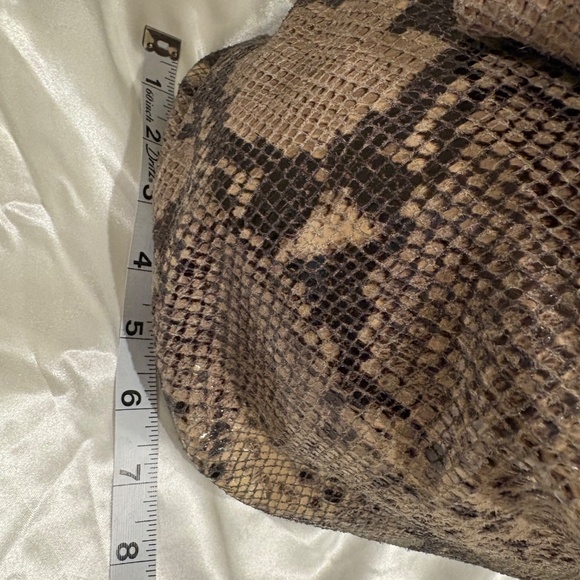 Michael Kors Hobo Tan Effect Leather Python Suede Tote Purse - Picture 9 of 14